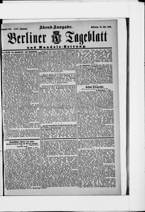 Berliner Tageblatt und Handels-Zeitung vom 20.05.1896