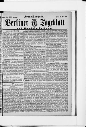 Berliner Tageblatt und Handels-Zeitung vom 22.05.1896