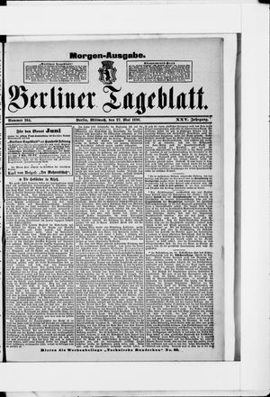 Berliner Tageblatt und Handels-Zeitung vom 27.05.1896