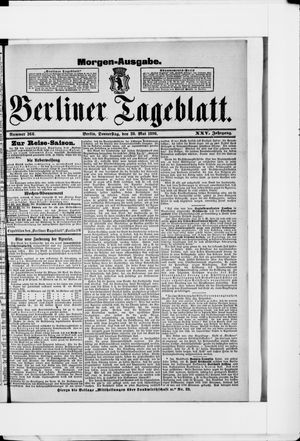 Berliner Tageblatt und Handels-Zeitung on May 28, 1896