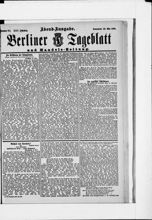 Berliner Tageblatt und Handels-Zeitung vom 31.05.1896