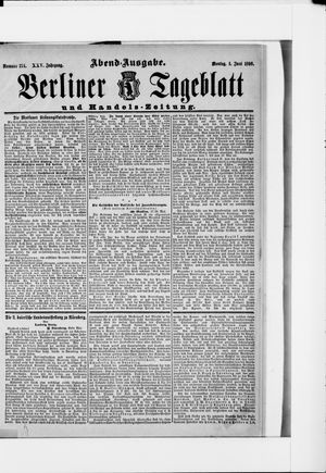 Berliner Tageblatt und Handels-Zeitung on Jun 1, 1896