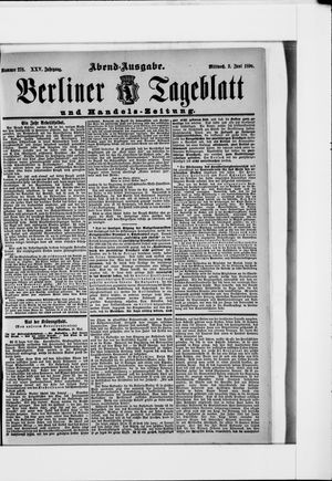Berliner Tageblatt und Handels-Zeitung on Jun 3, 1896