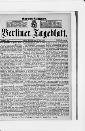 Berliner Tageblatt und Handels-Zeitung on Jun 10, 1896