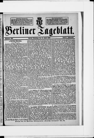 Berliner Tageblatt und Handels-Zeitung on Jun 14, 1896