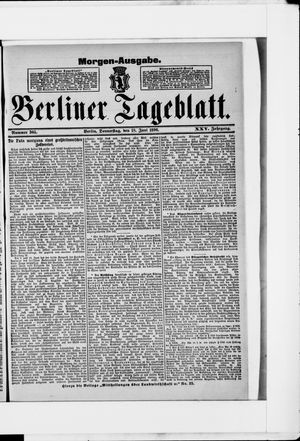 Berliner Tageblatt und Handels-Zeitung on Jun 18, 1896