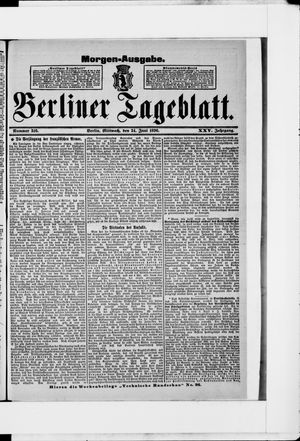 Berliner Tageblatt und Handels-Zeitung vom 24.06.1896