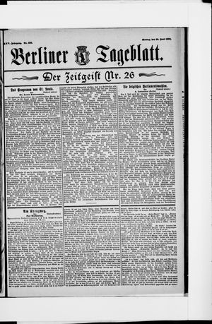 Berliner Tageblatt und Handels-Zeitung on Jun 29, 1896
