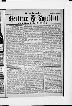 Berliner Tageblatt und Handels-Zeitung on Jun 29, 1896