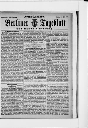 Berliner Tageblatt und Handels-Zeitung vom 14.07.1896