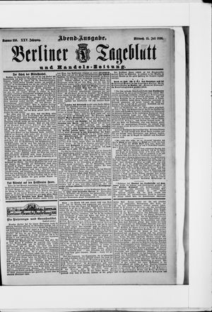 Berliner Tageblatt und Handels-Zeitung vom 15.07.1896