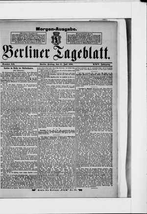 Berliner Tageblatt und Handels-Zeitung on Jul 17, 1896