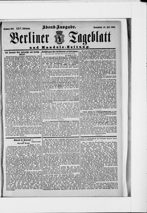 Berliner Tageblatt und Handels-Zeitung vom 18.07.1896