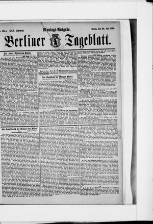 Berliner Tageblatt und Handels-Zeitung on Jul 20, 1896