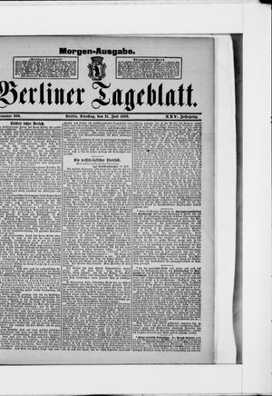Berliner Tageblatt und Handels-Zeitung vom 21.07.1896