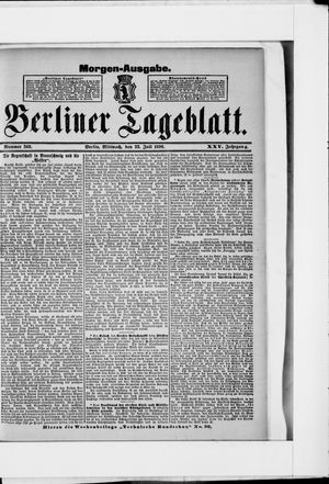 Berliner Tageblatt und Handels-Zeitung vom 22.07.1896