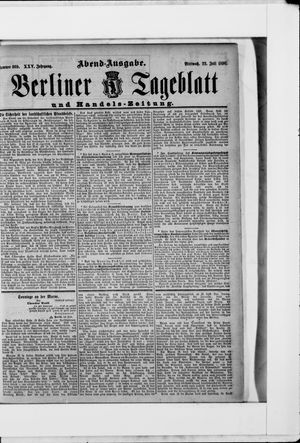 Berliner Tageblatt und Handels-Zeitung vom 22.07.1896