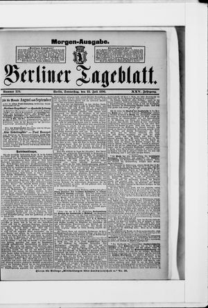 Berliner Tageblatt und Handels-Zeitung vom 23.07.1896
