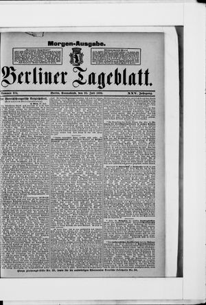 Berliner Tageblatt und Handels-Zeitung vom 25.07.1896