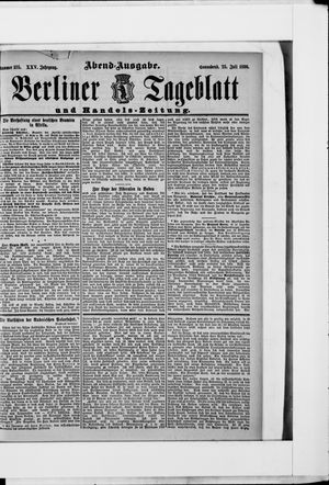 Berliner Tageblatt und Handels-Zeitung vom 25.07.1896