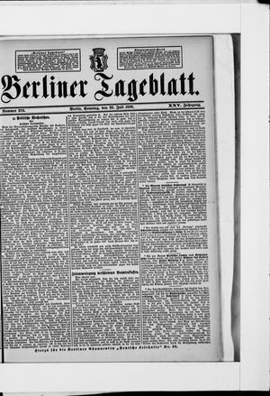 Berliner Tageblatt und Handels-Zeitung vom 26.07.1896