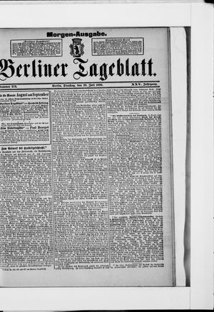 Berliner Tageblatt und Handels-Zeitung on Jul 28, 1896
