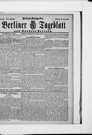 Berliner Tageblatt und Handels-Zeitung vom 29.07.1896