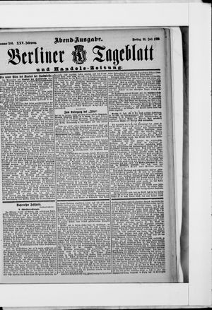 Berliner Tageblatt und Handels-Zeitung on Jul 31, 1896