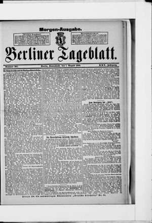 Berliner Tageblatt und Handels-Zeitung vom 01.08.1896