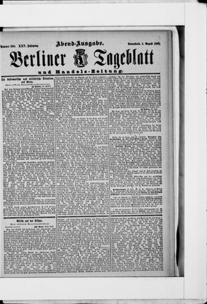 Berliner Tageblatt und Handels-Zeitung vom 01.08.1896