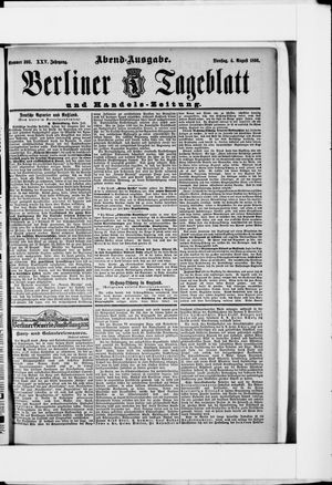Berliner Tageblatt und Handels-Zeitung vom 04.08.1896