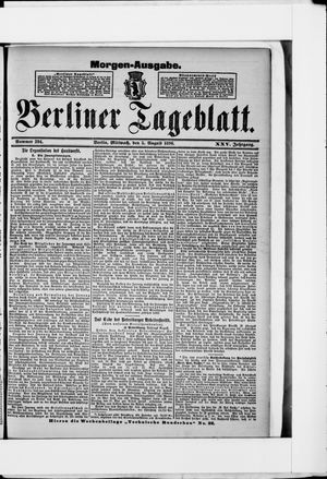 Berliner Tageblatt und Handels-Zeitung vom 05.08.1896