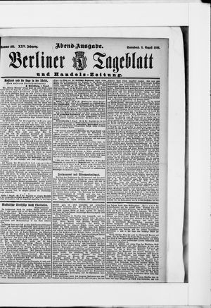 Berliner Tageblatt und Handels-Zeitung vom 08.08.1896