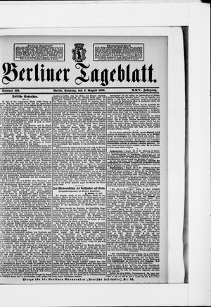 Berliner Tageblatt und Handels-Zeitung vom 09.08.1896