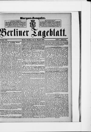 Berliner Tageblatt und Handels-Zeitung vom 11.08.1896