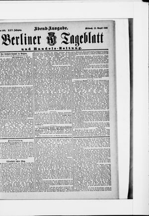 Berliner Tageblatt und Handels-Zeitung vom 12.08.1896