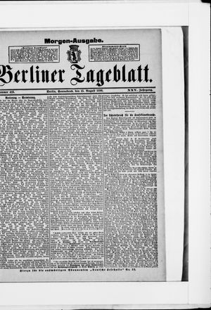 Berliner Tageblatt und Handels-Zeitung vom 15.08.1896