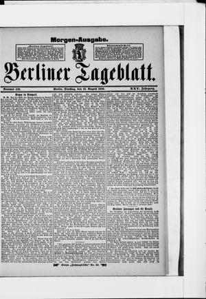 Berliner Tageblatt und Handels-Zeitung vom 18.08.1896
