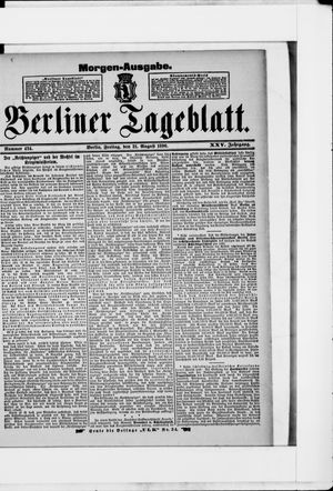 Berliner Tageblatt und Handels-Zeitung vom 21.08.1896