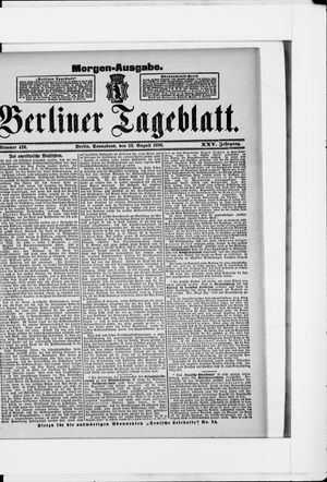 Berliner Tageblatt und Handels-Zeitung vom 22.08.1896