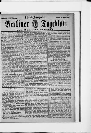 Berliner Tageblatt und Handels-Zeitung vom 25.08.1896