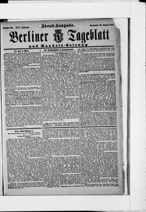 Berliner Tageblatt und Handels-Zeitung vom 29.08.1896