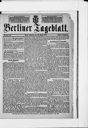 Berliner Tageblatt und Handels-Zeitung vom 30.08.1896