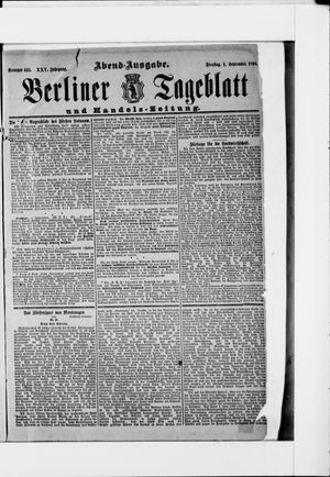 Berliner Tageblatt und Handels-Zeitung vom 01.09.1896