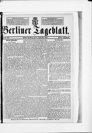 Berliner Tageblatt und Handels-Zeitung vom 06.09.1896