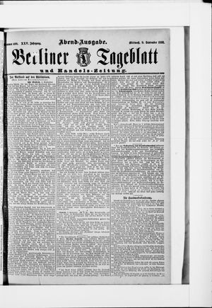 Berliner Tageblatt und Handels-Zeitung vom 09.09.1896