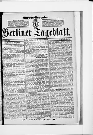 Berliner Tageblatt und Handels-Zeitung vom 11.09.1896