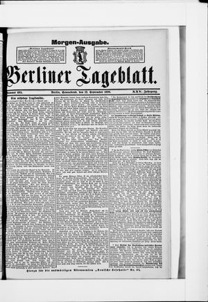 Berliner Tageblatt und Handels-Zeitung vom 12.09.1896