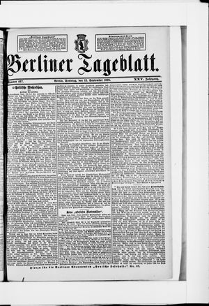Berliner Tageblatt und Handels-Zeitung vom 13.09.1896