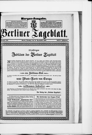 Berliner Tageblatt und Handels-Zeitung vom 15.09.1896